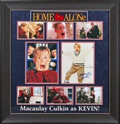 Framed 8x10 Home Alone autograph by Macaulay Culkin PSA DNA: Framed 8x10 Home Alone autograph by Macaulay Culkin PSA DNA This is an autographed 8x10 inch photo of Macaulay Culkin from Home Alone, professionally framed and authenticated by PSA/DNA. The item incl