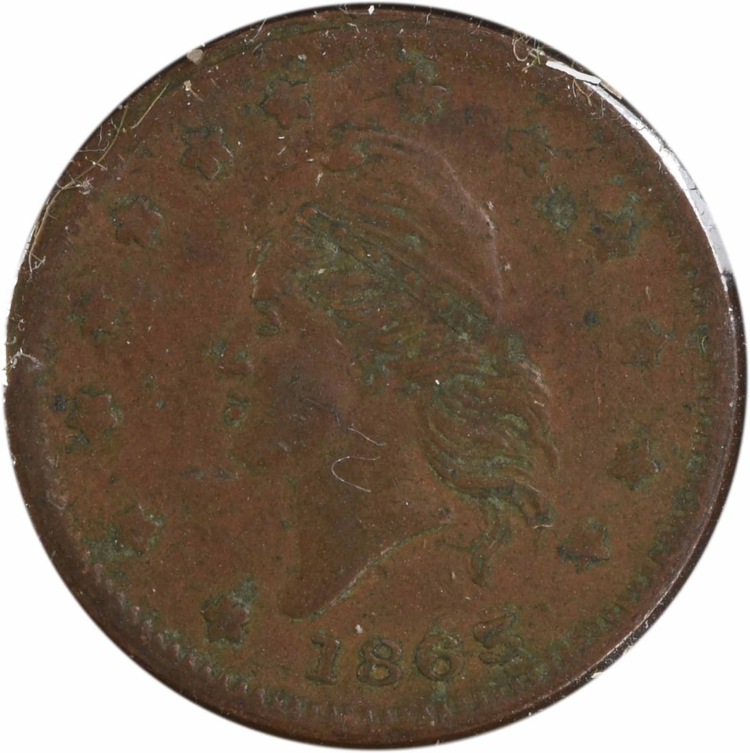 Civil War Patriotic Token 1863 Army Navy 6B 308 EF: Civil War Patriotic Token 1863 Army Navy 6B 308 EF This is an 1863 Civil War token featuring a patriotic Army & Navy design, cataloged as 6B/308. The token originates from the United States and has be
