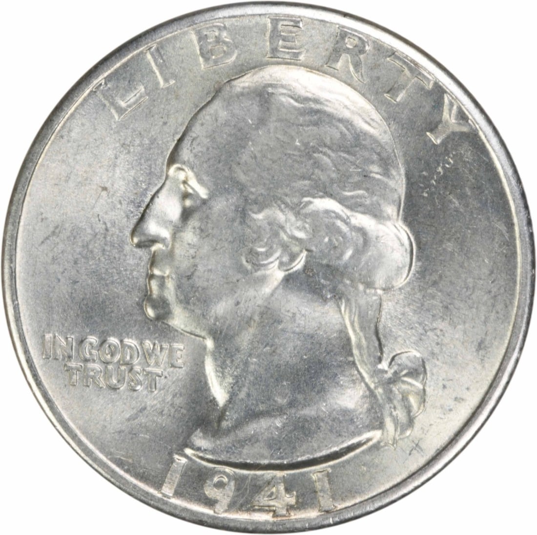 1941 Denver Washington silver quarter Choice BU+ uncertified (1 of 2)