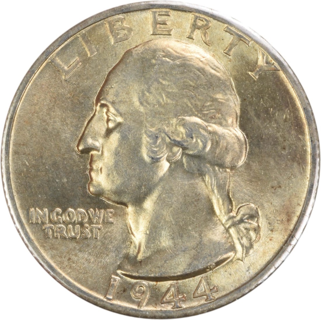 1944 D Silver Washington Quarter DDR-3-R-IV Brilliant Uncirculated Uncertified: 1944 D Silver Washington Quarter DDR-3-R-IV Brilliant Uncirculated Uncertified This is a 1944-D Washington Quarter featuring a DDR-3-R-IV variety. The coin is composed of silver and remains uncirculat