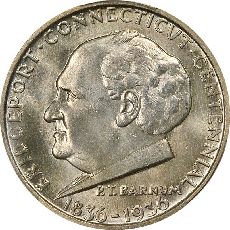 PCGS MS66 1936 Bridgeport Silver Commemorative Half Dollar (1 of 4)