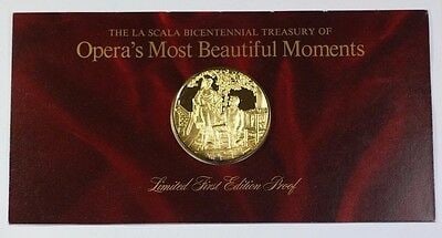 Franklin Mint Carmen Bizet sterling silver 24K gold medal (1 of 3)