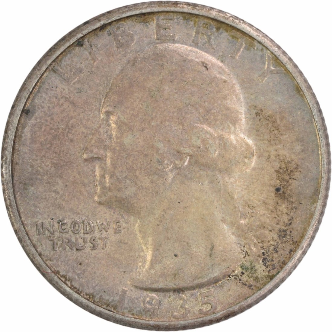 1935-S Washington Silver Quarter AU Uncertified 90% Silver: 1935-S Washington Silver Quarter AU Uncertified 90% Silver This 1935-S Washington Silver Quarter is a notable piece of numismatic history, showcasing the artistry of designer John Flanagan. It is clas