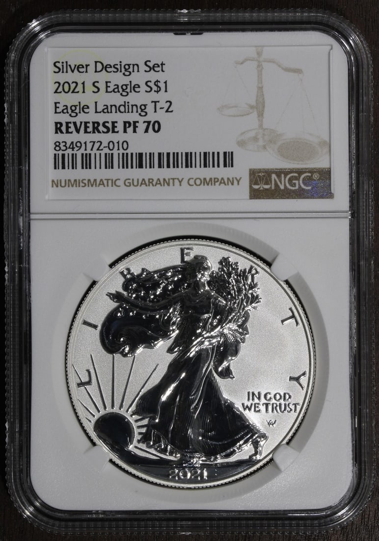 2021-S NGC PF70 Reverse Proof American Silver Eagle 1 oz (1 of 2)