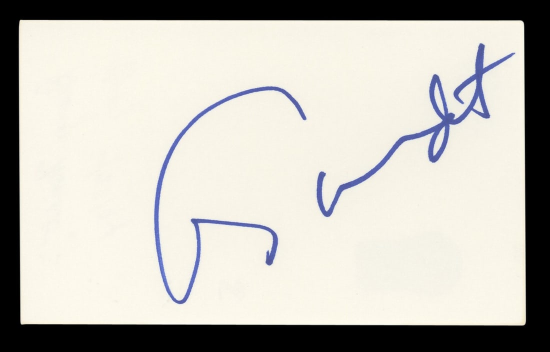 George Wendt Signed 3x5 Index Card with Beckett Authentication: George Wendt Signed 3x5 Index Card with Beckett Authentication This 3x5 index card has been personally signed by George Wendt, known for his role in Cheers. The autograph is authenticated by Beckett A