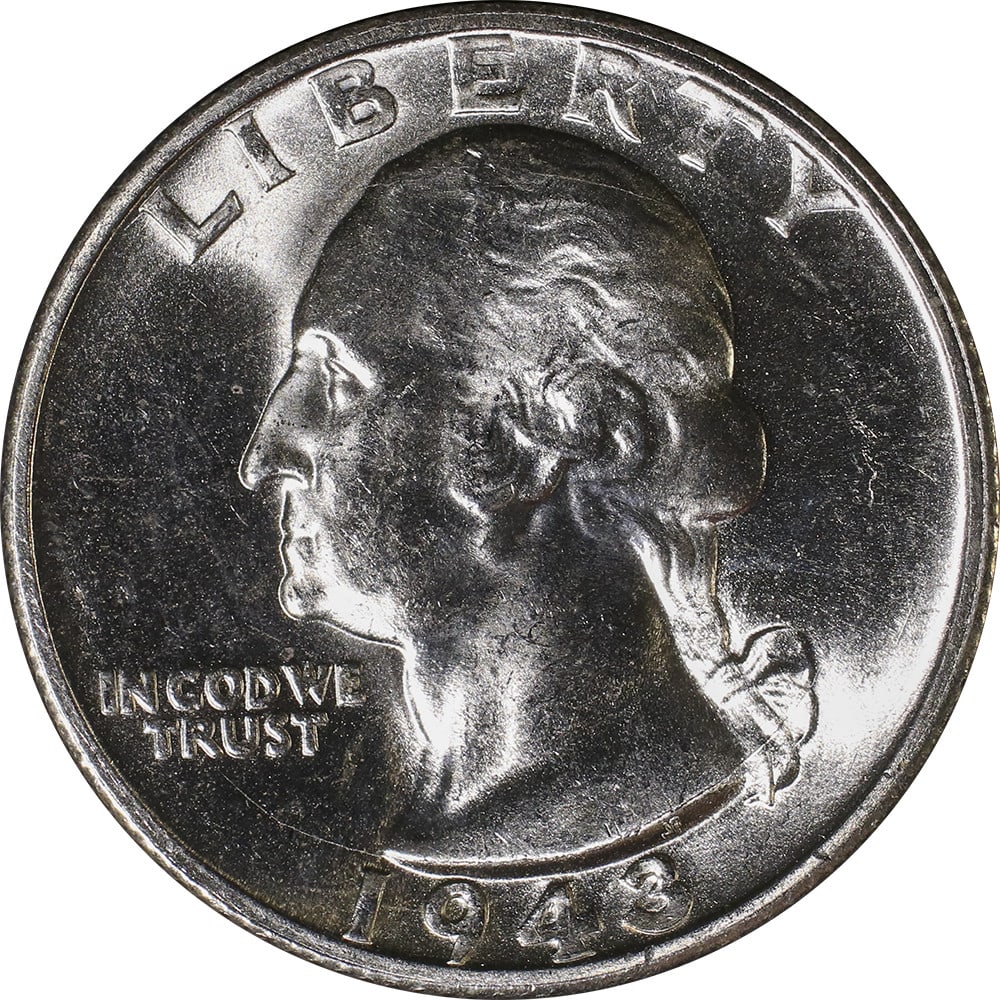 1943 San Francisco Silver Washington Quarter Choice Brilliant Uncirculated (1 of 2)
