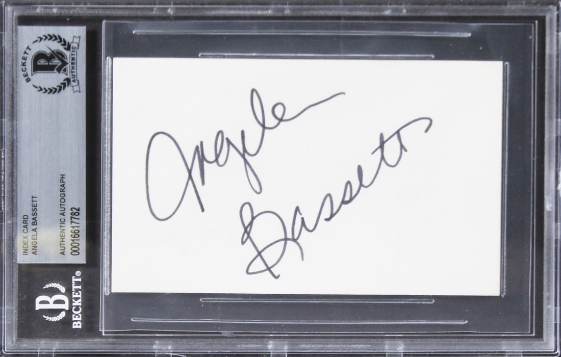 Beckett Authenticated Angela Bassett Signed 3x5 Card from What's Love Got to Do with It (1 of 5)