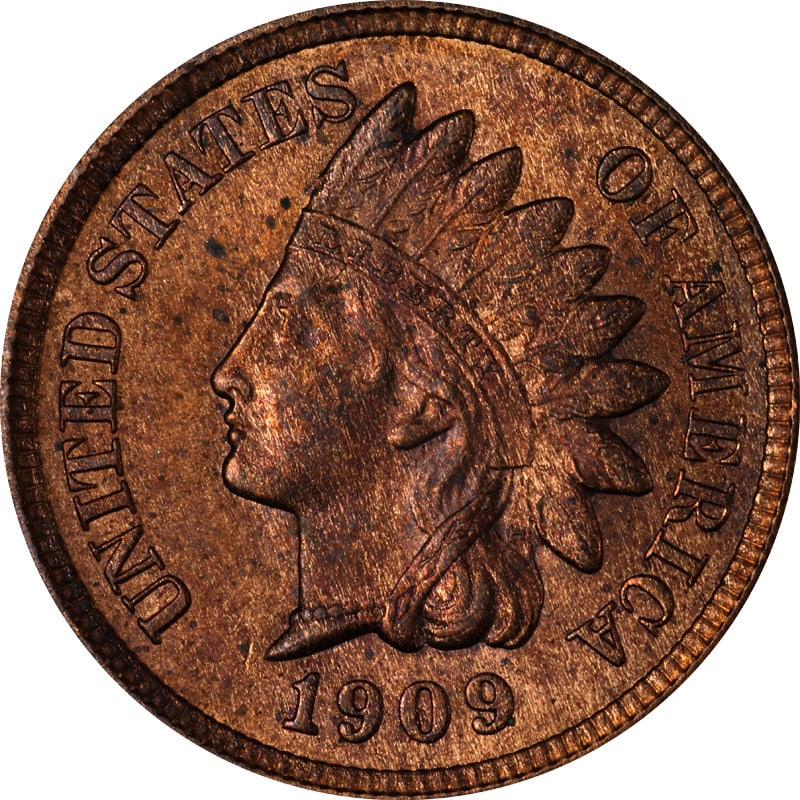 1909 Copper Indian Head Cent Uncertified Circulated: 1909 Copper Indian Head Cent Uncertified Circulated This is a 1909 Indian Cent from the United States, composed of copper. The coin is circulated and uncertified, making it a classic example of early 