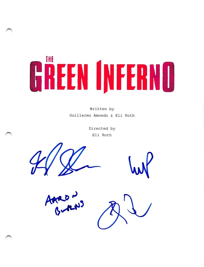 The Green Inferno Signed Script Cover by Sabara Izzo Burns Roth BAS Authenticated (1 of 5)
