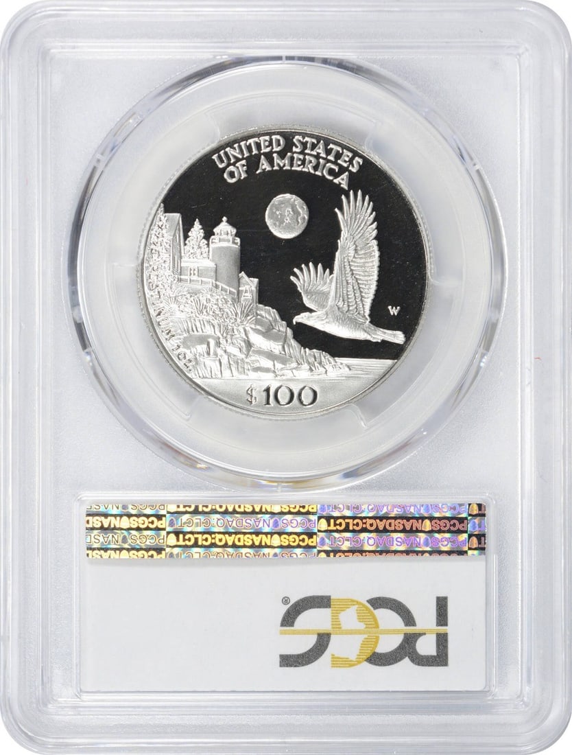 1998-W $100 American Platinum Eagle PR69DCAM PCGS Statue of Liberty Coin - 2