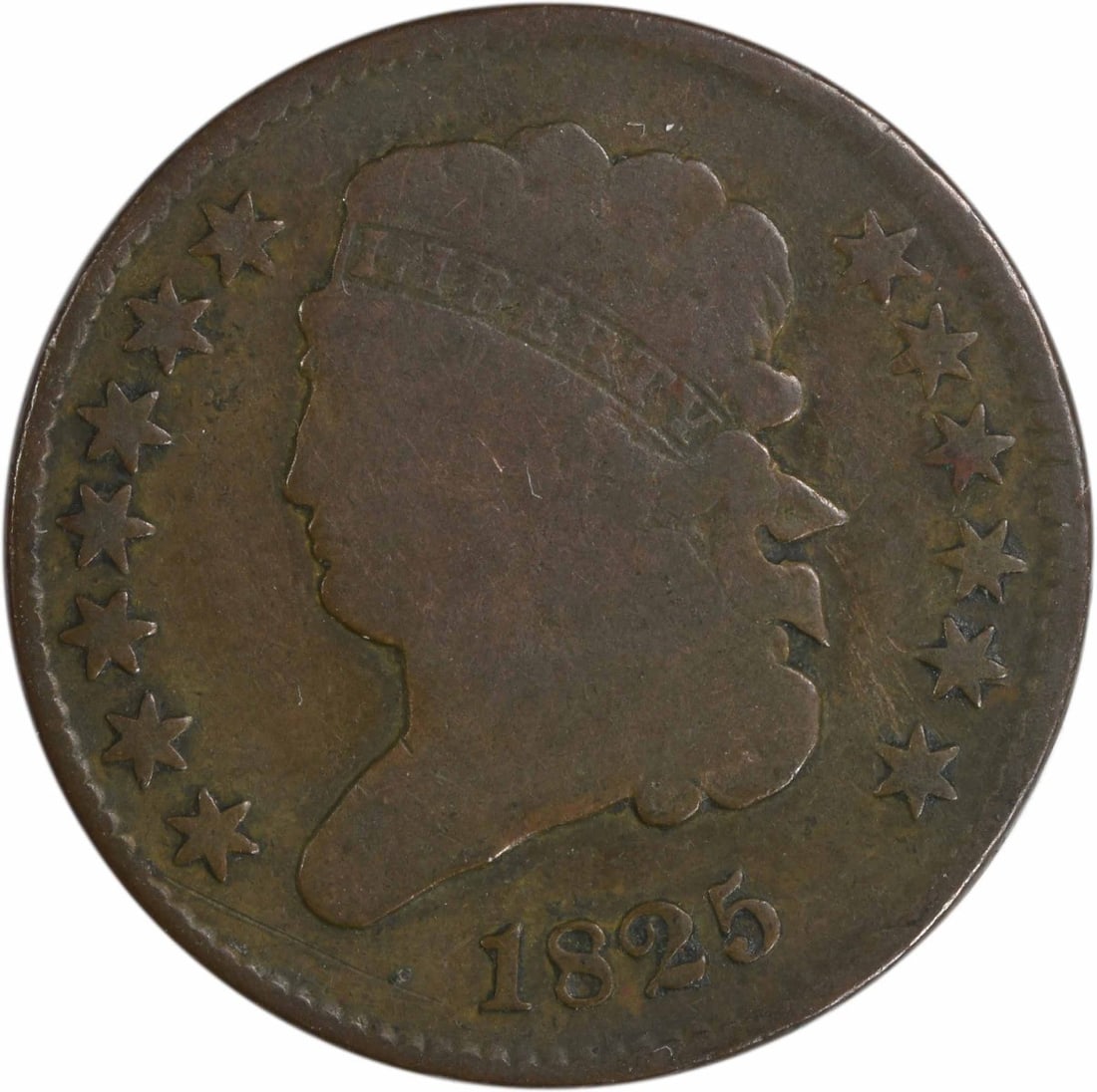 1825 Classic Head Copper Half Cent VG Uncertified (1 of 2)