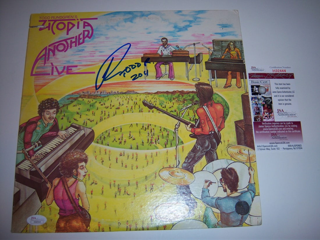 Signed Another Live LP by Todd Rundgren Utopia with JSA COA Authentication (1 of 2)