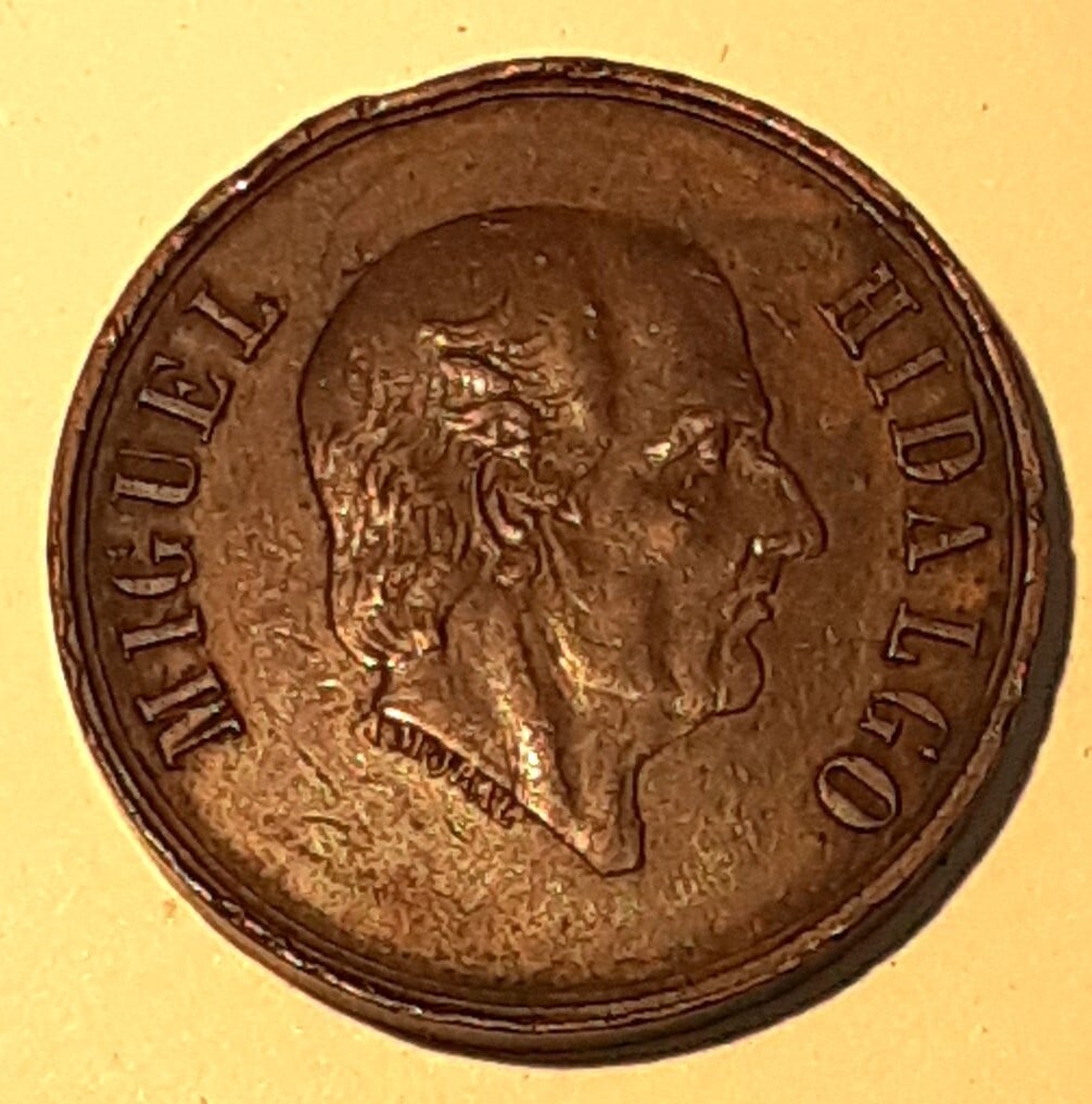 1898 Mexico Bronze Miguel Hidalgo Academy of Professors Medal (1 of 2)