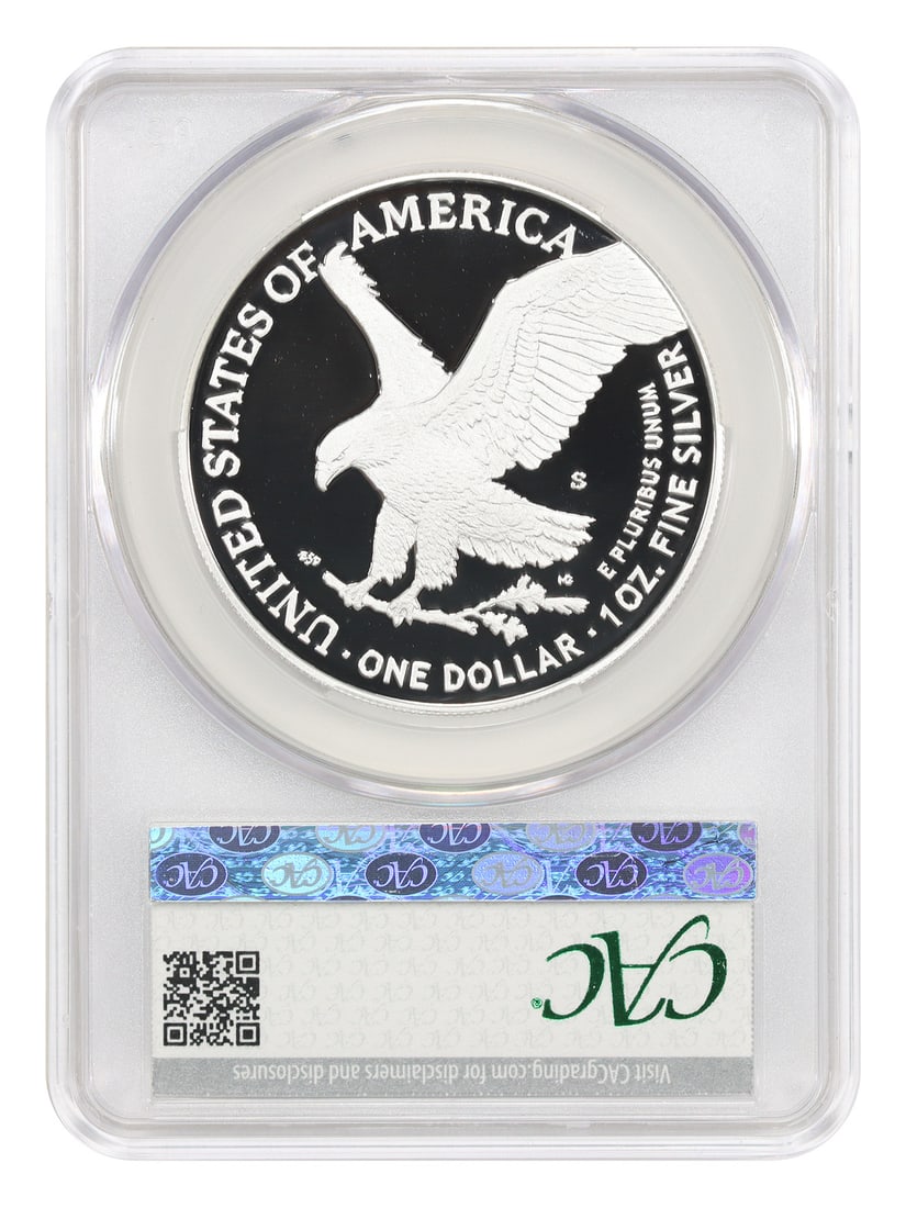 2025 Navy Privy Silver Eagle Dollar PR70DCAM CACG Certified San Francisco - 2