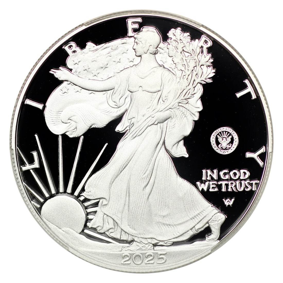 2025 Navy Privy Silver Eagle Dollar PR70DCAM CACG Certified San Francisco - 3