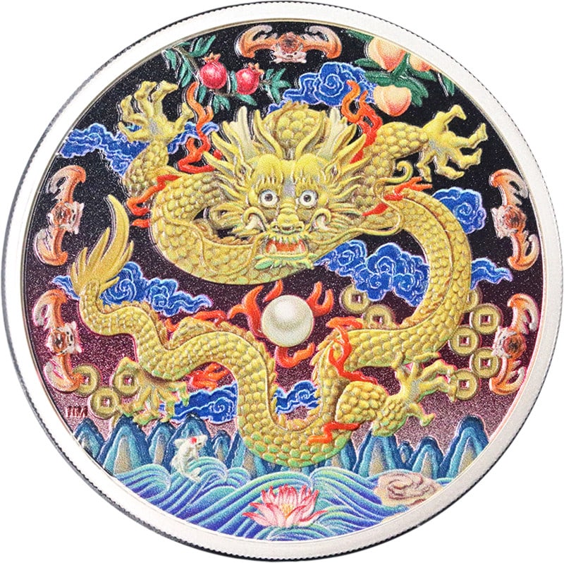 2025 Tuvalu 3 Ounce Silver $3 Imperial Gold Dragon Coin OGP COA: 2025 Tuvalu 3 Ounce Silver $3 Imperial Gold Dragon Coin OGP COA This 2025 Tuvalu 3 Ounce Silver $3 Imperial Gold Dragon coin features an exquisite design with exceptional luster and a strong strike. M