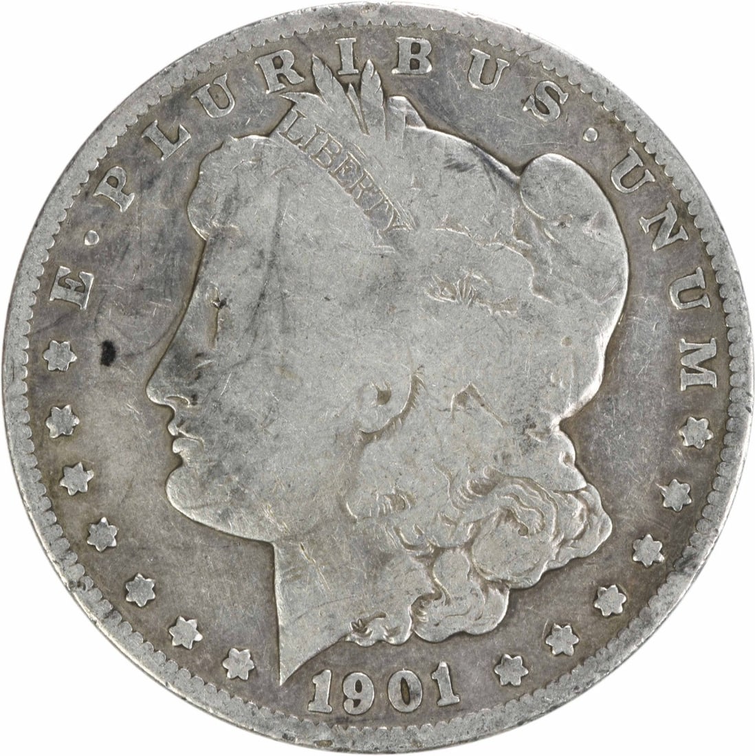 1901-S Morgan Silver Dollar 90% Silver VG San Francisco Mint: 1901-S Morgan Silver Dollar 90% Silver VG San Francisco Mint This 1901-S Morgan Silver Dollar is a remarkable piece of American numismatic history. Struck in San Francisco, this coin features the clas