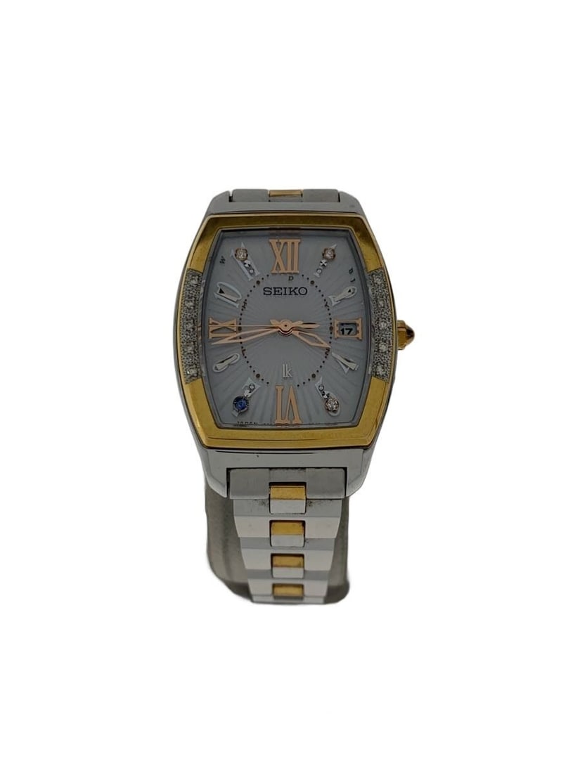 Seiko Lukia White Ladies Wristwatch 1b22-0ca0: Seiko Lukia White Ladies Wristwatch 1b22-0ca0 This SEIKO LUKIA 1b22-0ca0 women's wristwatch features a white dial and a sleek, compact design. Made in Japan, it is designed for women and shows slight 