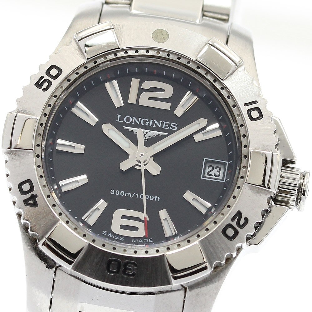 Longines Hydro Conquest Quartz Ladies Date Watch Stainless Steel 25mm (1 of 6)