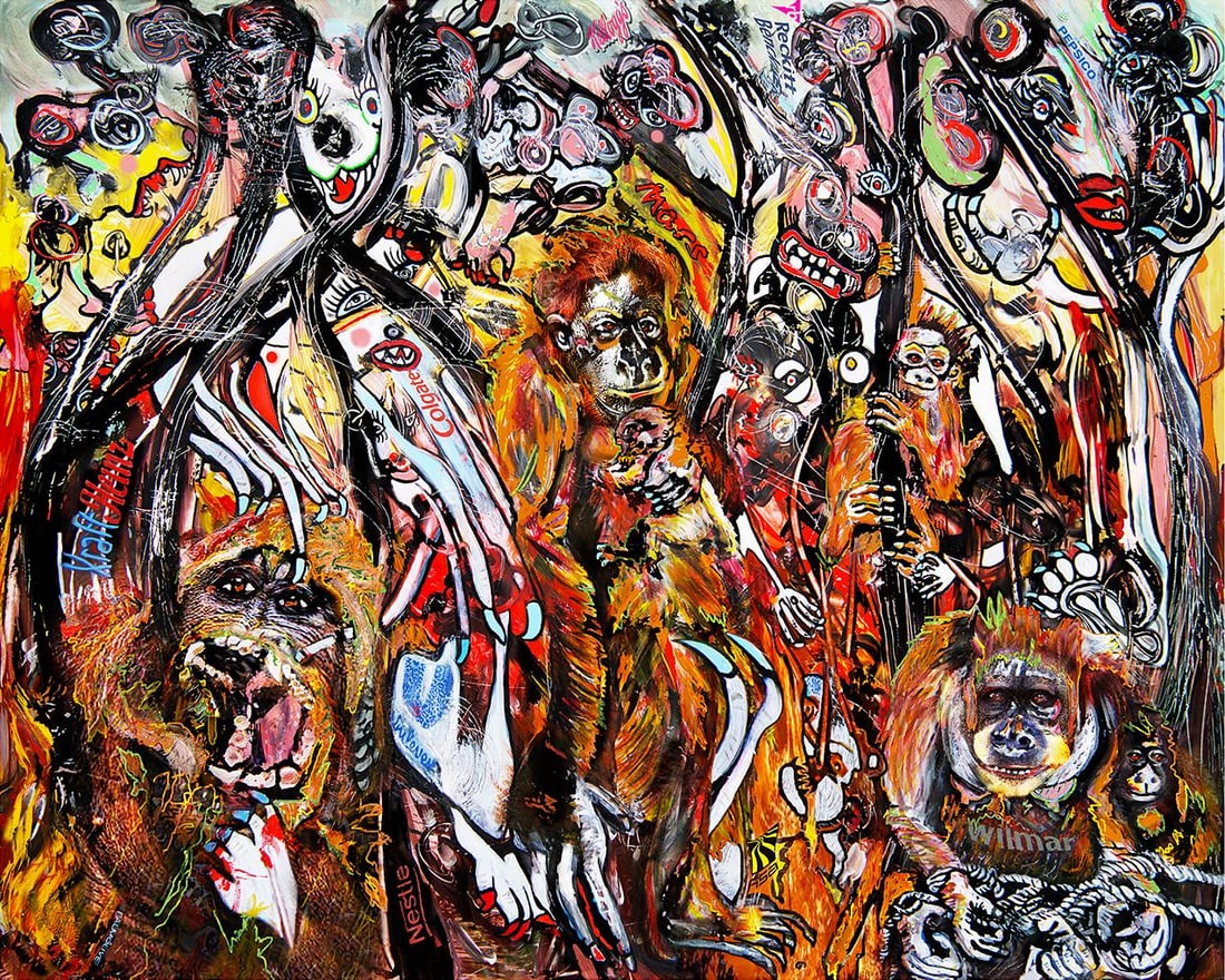 Killing for Cookies Abstract Print 28 x 34.5 Ed. 1/10 by Kate Garner (1 of 2)