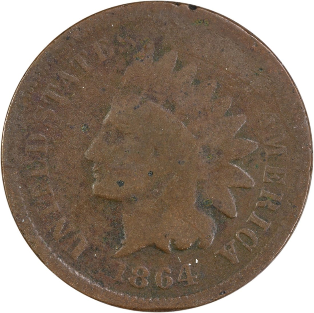 1864 Indian Head Cent G Grade Uncertified Philadelphia Mint: 1864 Indian Head Cent G Grade Uncertified Philadelphia Mint This 1864 Indian Cent features a design by James Barton Longacre and is a part of the Small Cent denomination. Minted in Philadelphia, this 