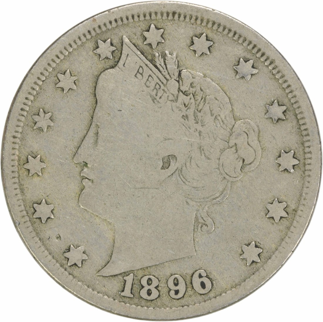 1896 Liberty Nickel 5C F Graded Uncertified Philadelphia Mint: 1896 Liberty Nickel 5C F Graded Uncertified Philadelphia Mint This 1896 Liberty Nickel is a fascinating piece of American numismatic history. Struck in Philadelphia, this coin features a classic desig