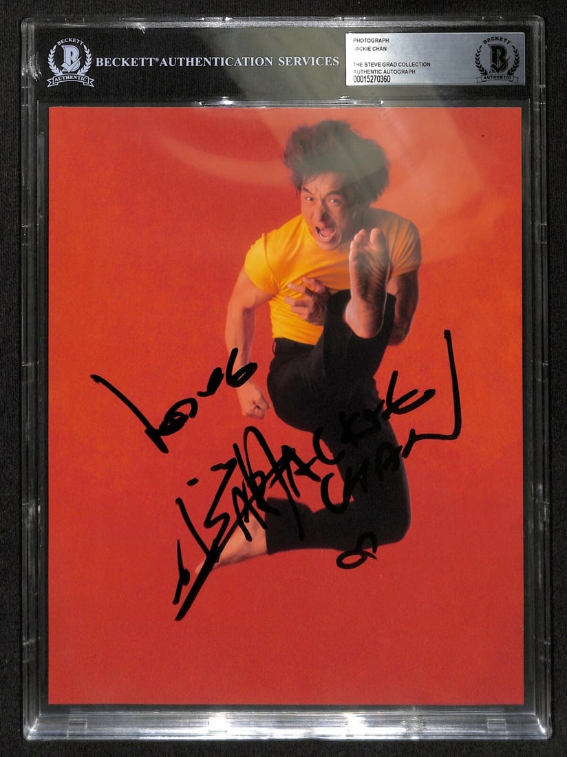 Jackie Chan Signed 8x10 Photo Rush Hour Karate Kid Beckett Authenticated: Jackie Chan Signed 8x10 Photo Rush Hour Karate Kid Beckett Authenticated Get your hands on this authentic signed 8x10 color photograph of the legendary Jackie Chan, renowned for his roles in films lik