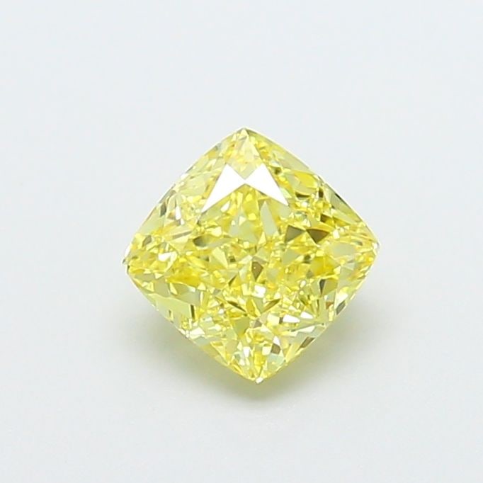 Loose Diamond - CUSHION MODIFIED 1.0ct Fancy Intense Yellow VS1: Loose Diamond - CUSHION MODIFIED 1.0ct Fancy Intense Yellow VS1 Source: This is a real non-mined Diamond that has been grown in a lab Shape: CUSHION MODIFIED Carats: 1.0 Color: Fancy Intense Yellow Ce