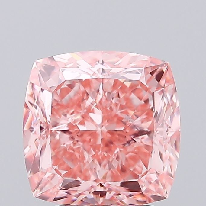 Loose Diamond - CUSHION MODIFIED 3.01ct Fancy Vivid Pink VS1: Loose Diamond - CUSHION MODIFIED 3.01ct Fancy Vivid Pink VS1 Source: This is a real non-mined Diamond that has been grown in a lab Shape: CUSHION MODIFIED Carats: 3.01 Color: Fancy Vivid Pink Certific