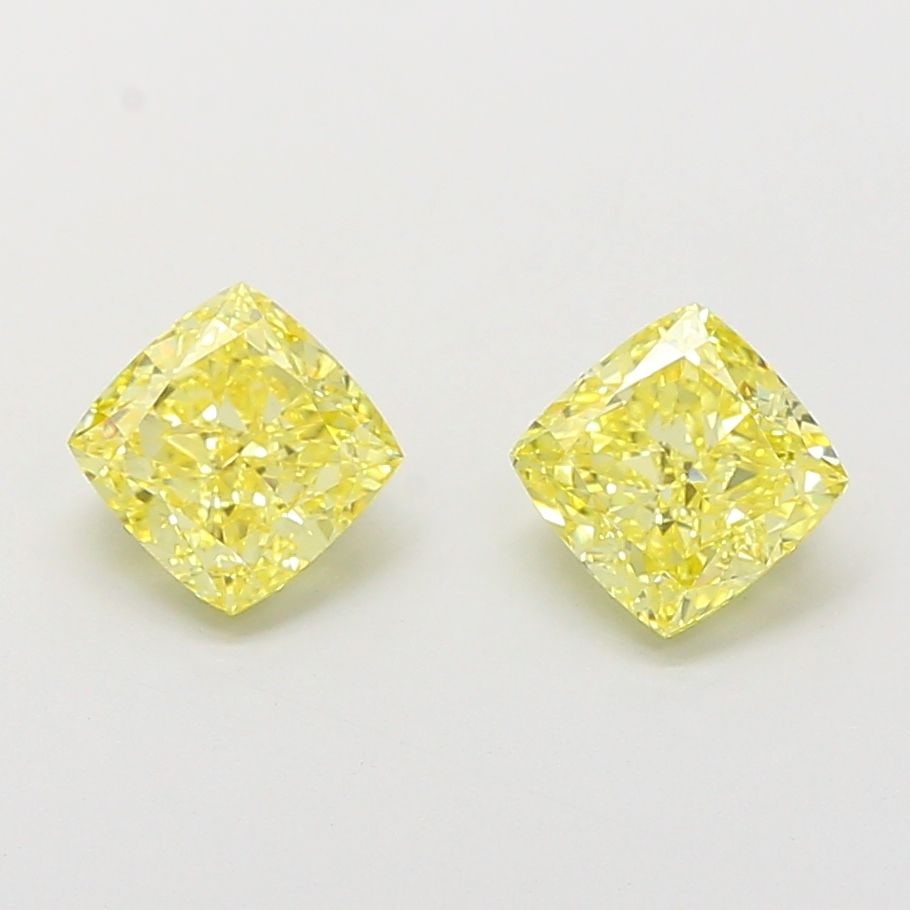 Loose Diamond - CUSHION MODIFIED 1.12ct Fancy Vivid Yellow VVS2: Loose Diamond - CUSHION MODIFIED 1.12ct Fancy Vivid Yellow VVS2 Source: This is a real non-mined Diamond that has been grown in a lab Shape: CUSHION MODIFIED Carats: 1.12 Color: Fancy Vivid Yellow Cer
