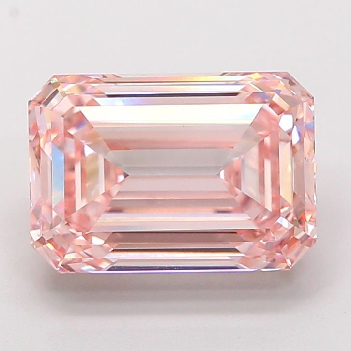 Loose Diamond - EMERALD 5.08ct Fancy Intense Pink VS1: Loose Diamond - EMERALD 5.08ct Fancy Intense Pink VS1 Source: This is a real non-mined Diamond that has been grown in a lab Shape: EMERALD Carats: 5.08 Color: Fancy Intense Pink Certification: IGI Vid