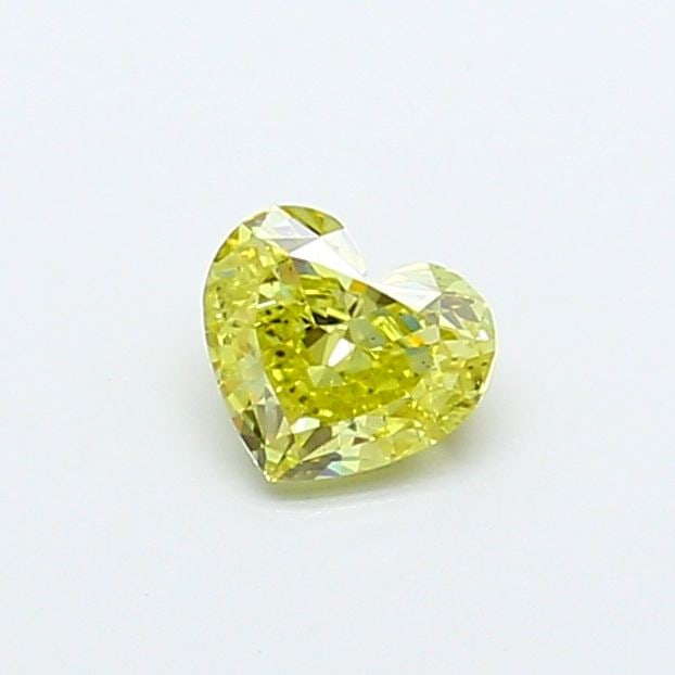 Loose Diamond - HEART 0.51ct Fancy Vivid Yellow VS2: Loose Diamond - HEART 0.51ct Fancy Vivid Yellow VS2 Source: This is a real non-mined Diamond that has been grown in a lab Shape: HEART Carats: 0.51 Color: Fancy Vivid Yellow Certification: NONE Video: