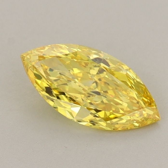 Loose Diamond - MARQUISE 0.58ct Fancy Vivid Yellow VVS2: Loose Diamond - MARQUISE 0.58ct Fancy Vivid Yellow VVS2 Source: This is a real non-mined Diamond that has been grown in a lab Shape: MARQUISE Carats: 0.58 Color: Fancy Vivid Yellow Certification: IGI 