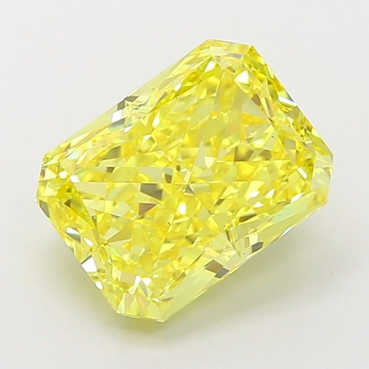 Loose Diamond - RADIANT 4.1ct Fancy Vivid Yellow VS2: Loose Diamond - RADIANT 4.1ct Fancy Vivid Yellow VS2 Source: This is a real non-mined Diamond that has been grown in a lab Shape: RADIANT Carats: 4.1 Color: Fancy Vivid Yellow Certification: IGI Video
