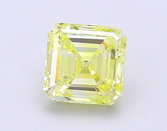 Loose Diamond - SQUARE EMERALD 1.08ct Fancy Intense Yellow VVS2: Loose Diamond - SQUARE EMERALD 1.08ct Fancy Intense Yellow VVS2 Source: This is a real non-mined Diamond that has been grown in a lab Shape: SQUARE EMERALD Carats: 1.08 Color: Fancy Intense Yellow Cer