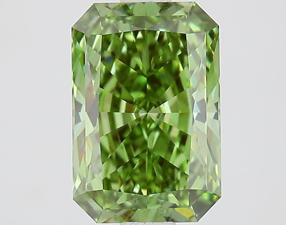 Loose Diamond - RADIANT 1.63ct Fancy Vivid Green VS1: Loose Diamond - RADIANT 1.63ct Fancy Vivid Green VS1 Source: This is a real non-mined Diamond that has been grown in a lab Shape: RADIANT Carats: 1.63 Color: Fancy Vivid Green Certification: IGI Video