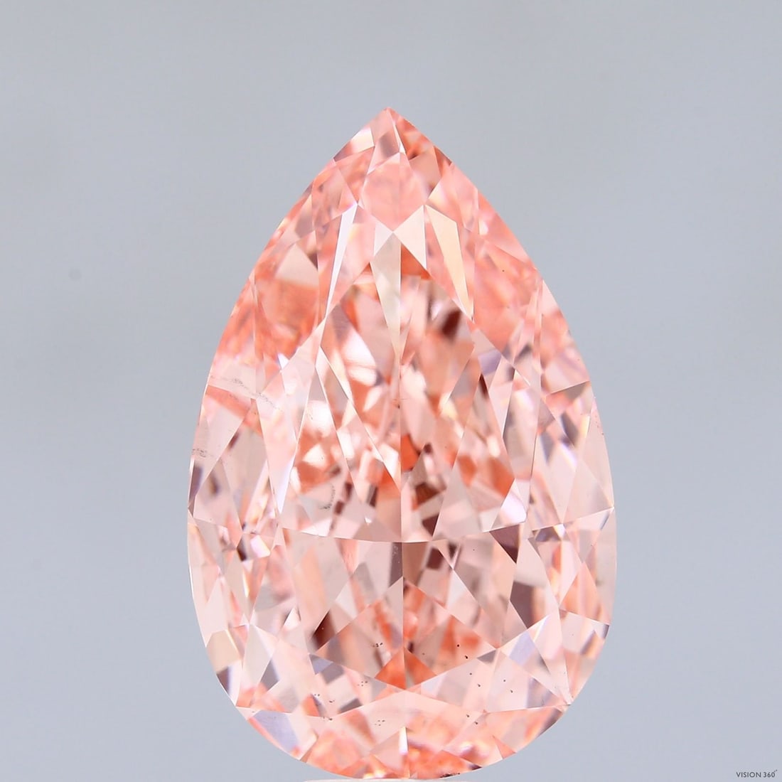 Loose Diamond - PEAR 20.06ct Fancy Vivid Pink VS2: Loose Diamond - PEAR 20.06ct Fancy Vivid Pink VS2 Source: This is a real non-mined Diamond that has been grown in a lab Shape: PEAR Carats: 20.06 Color: Fancy Vivid Pink Certification: IGI Video: