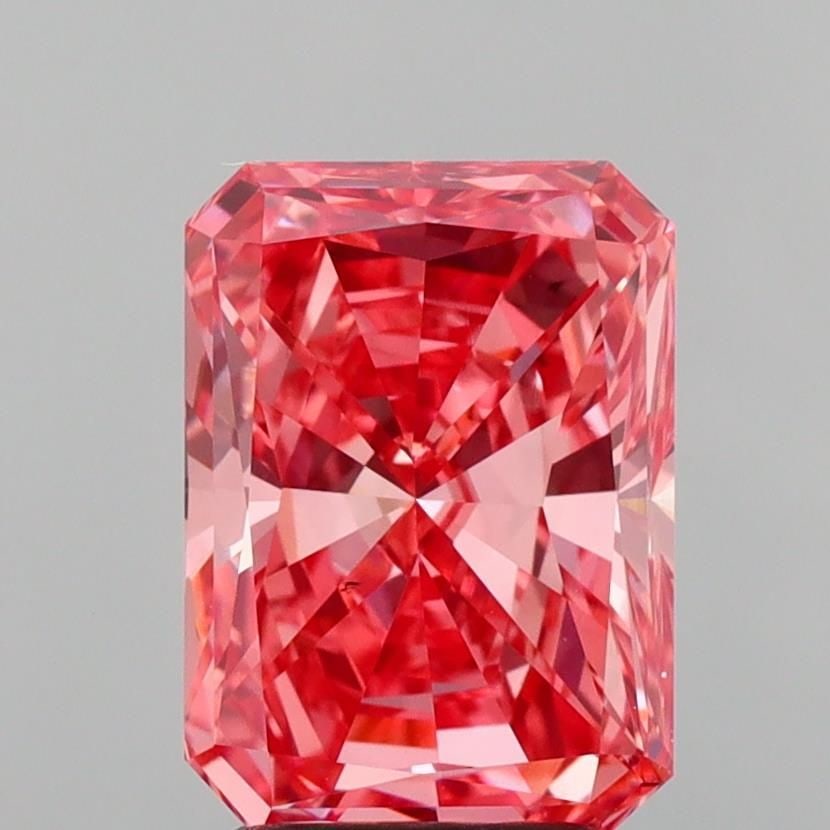 Loose Diamond - RADIANT 3.04ct Fancy Vivid Pink VS1: Loose Diamond - RADIANT 3.04ct Fancy Vivid Pink VS1 Source: This is a real non-mined Diamond that has been grown in a lab Shape: RADIANT Carats: 3.04 Color: Fancy Vivid Pink Certification: IGI Video: