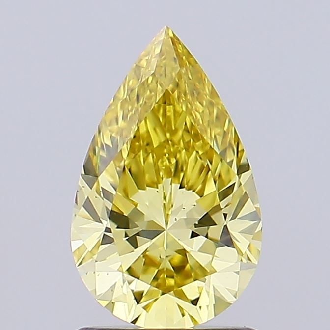 Loose Diamond - PEAR 1.07ct Fancy Intense Yellow VS2: Loose Diamond - PEAR 1.07ct Fancy Intense Yellow VS2 Source: This is a real non-mined Diamond that has been grown in a lab Shape: PEAR Carats: 1.07 Color: Fancy Intense Yellow Certification: IGI Video