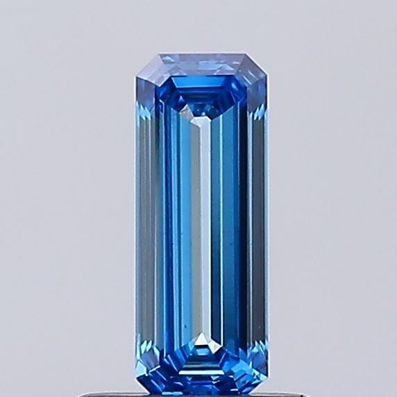 Loose Diamond - EMERALD 0.57ct Fancy Vivid Blue VS1: Loose Diamond - EMERALD 0.57ct Fancy Vivid Blue VS1 Source: This is a real non-mined Diamond that has been grown in a lab Shape: EMERALD Carats: 0.57 Color: Fancy Vivid Blue Certification: IGI Video: