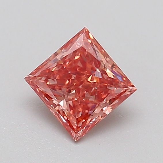 Loose Diamond - PRINCESS 0.57ct Fancy Vivid Brownish Pink VS1: Loose Diamond - PRINCESS 0.57ct Fancy Vivid Brownish Pink VS1 Source: This is a real non-mined Diamond that has been grown in a lab Shape: PRINCESS Carats: 0.57 Color: Fancy Vivid Brownish Pink Certif