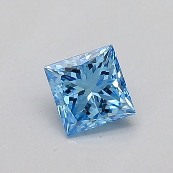 Loose Diamond - PRINCESS 0.19ct Fancy Vivid Blue VS1: Loose Diamond - PRINCESS 0.19ct Fancy Vivid Blue VS1 Source: This is a real non-mined Diamond that has been grown in a lab Shape: PRINCESS Carats: 0.19 Color: Fancy Vivid Blue Certification: IGI Video
