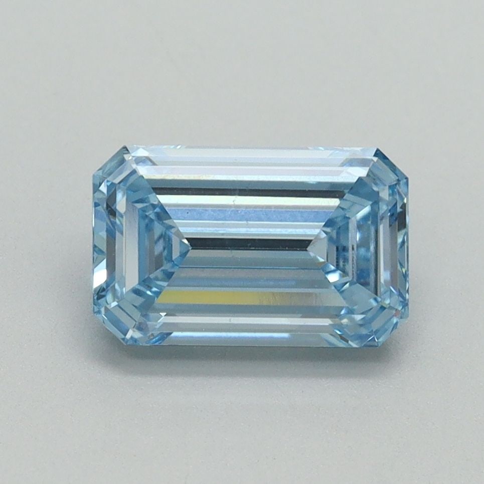 Loose Diamond - EMERALD 1.53ct Fancy Vivid Blue VS2: Loose Diamond - EMERALD 1.53ct Fancy Vivid Blue VS2 Source: This is a real non-mined Diamond that has been grown in a lab Shape: EMERALD Carats: 1.53 Color: Fancy Vivid Blue Certification: IGI Video: