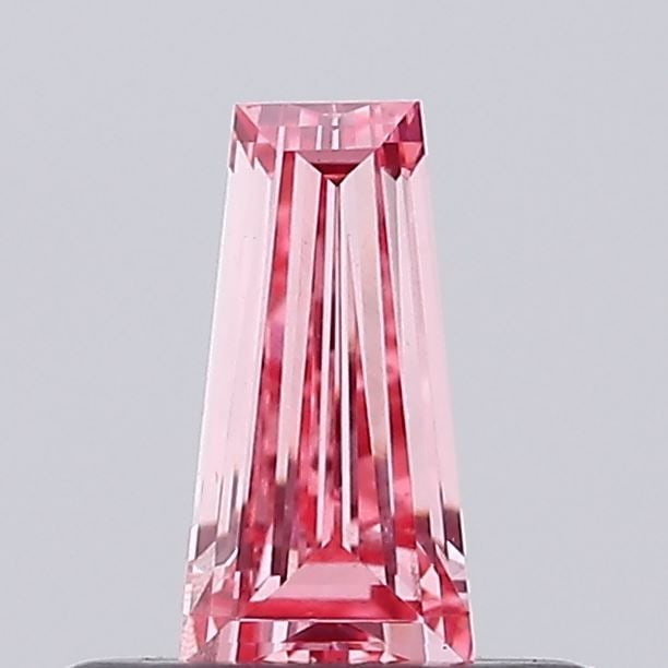 Loose Diamond - TAPERED BAGUETTE 0.33ct Fancy Intense Pink VVS2: Loose Diamond - TAPERED BAGUETTE 0.33ct Fancy Intense Pink VVS2 Source: This is a real non-mined Diamond that has been grown in a lab Shape: TAPERED BAGUETTE Carats: 0.33 Color: Fancy Intense Pink Cer