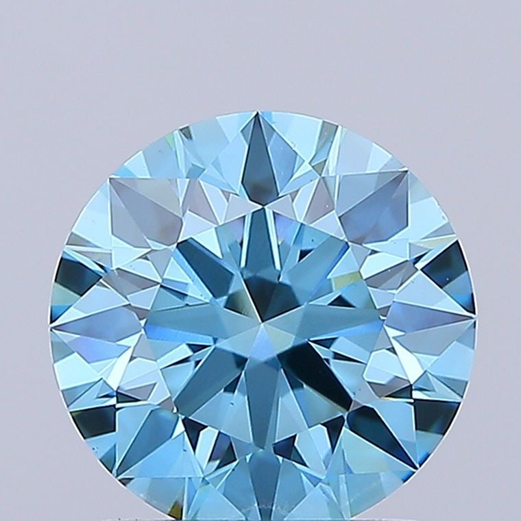 Ideal Loose Diamond - ROUND 1.7ct Fancy Vivid Blue VS1: Ideal Loose Diamond - ROUND 1.7ct Fancy Vivid Blue VS1 Source: This is a real non-mined Diamond that has been grown in a lab Shape: ROUND Carats: 1.7 Color: Fancy Vivid Blue Certification: IGI Video: