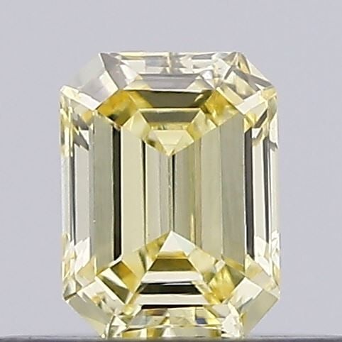 Loose Diamond - EMERALD 0.21ct Fancy Vivid Yellow VVS2: Loose Diamond - EMERALD 0.21ct Fancy Vivid Yellow VVS2 Source: This is a real non-mined Diamond that has been grown in a lab Shape: EMERALD Carats: 0.21 Color: Fancy Vivid Yellow Certification: NONE V