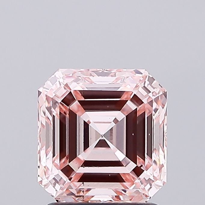 Loose Diamond - ASSCHER 2.0ct Fancy Pink VS2: Loose Diamond - ASSCHER 2.0ct Fancy Pink VS2 Source: This is a real non-mined Diamond that has been grown in a lab Shape: ASSCHER Carats: 2.0 Color: Fancy Pink Certification: IGI Video: