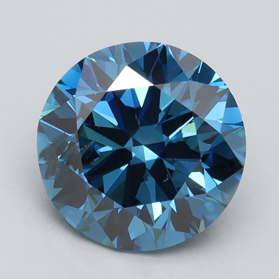 Loose Diamond - ROUND 2.7ct Fancy Vivid Blue SI1: Loose Diamond - ROUND 2.7ct Fancy Vivid Blue SI1 Source: This is a real non-mined Diamond that has been grown in a lab Shape: ROUND Carats: 2.7 Color: Fancy Vivid Blue Certification: IGI Video: