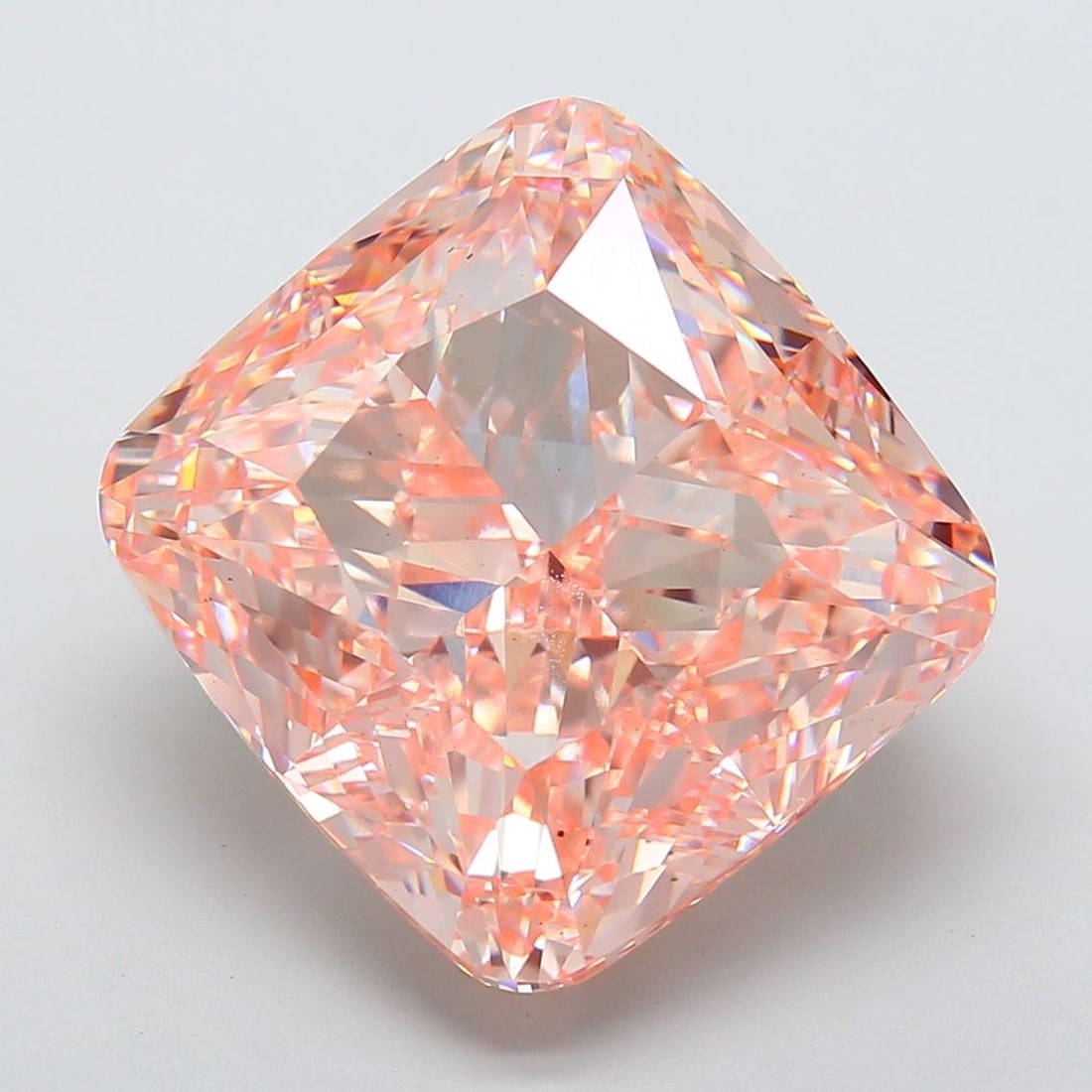 Loose Diamond - CUSHION MODIFIED 25.02ct Fancy Intense Pink VS1: Loose Diamond - CUSHION MODIFIED 25.02ct Fancy Intense Pink VS1 Source: This is a real non-mined Diamond that has been grown in a lab Shape: CUSHION MODIFIED Carats: 25.02 Color: Fancy Intense Pink Ce