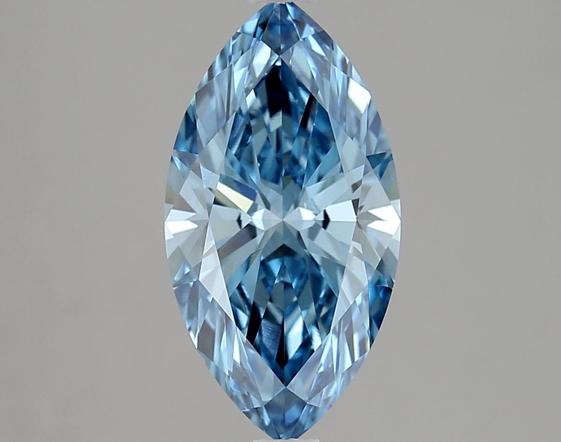 Loose Diamond - MARQUISE 2.51ct Fancy Vivid Blue VVS2: Loose Diamond - MARQUISE 2.51ct Fancy Vivid Blue VVS2 Source: This is a real non-mined Diamond that has been grown in a lab Shape: MARQUISE Carats: 2.51 Color: Fancy Vivid Blue Certification: IGI Vide
